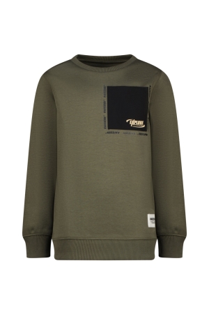 Raizzed Lawton Boxy Sweater 200 Army Green