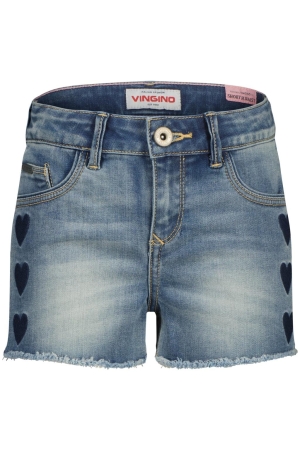 Vingino Dafina Heart Korte broek 166 Mid Blue Wash