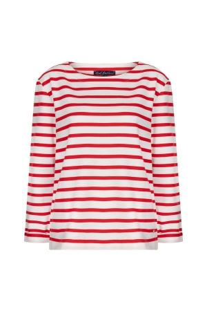 Red Button Pullover