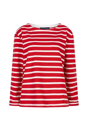 Red Button Pullover