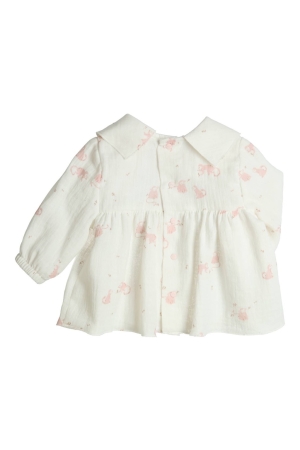 Gymp jurken OW-LR Off White - Light Pink 351-4654-11