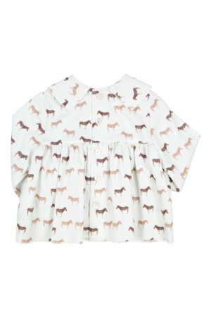 Gymp jurken OW-CM Off White - Camel 351-4731-10
