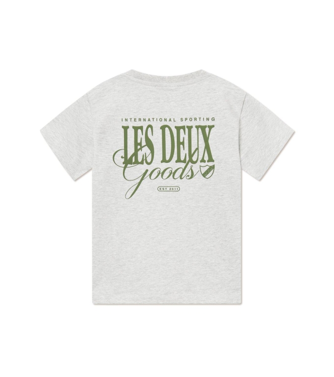 Les Deux Kids shirts Snow Melange/Chive Green LDK101111
